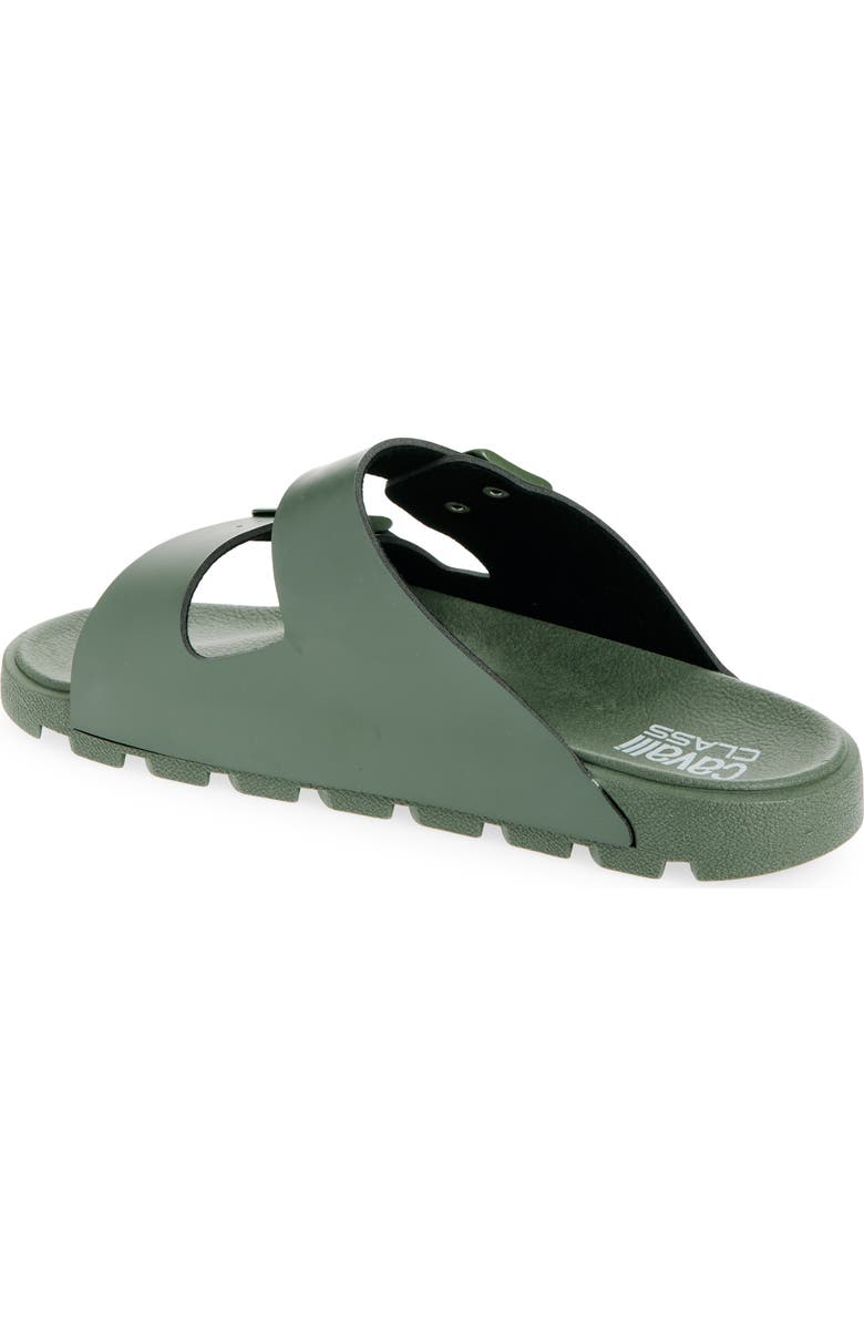 Roberto Cavalli Double Strap Slide Sandal, Alternate, color, Green