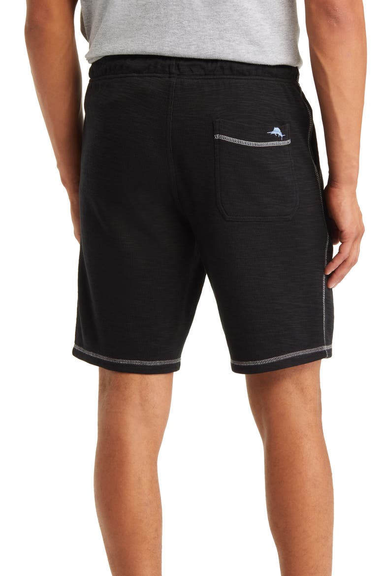 Tobago Tie Waist Knit Shorts, Alternate, color, BLACK