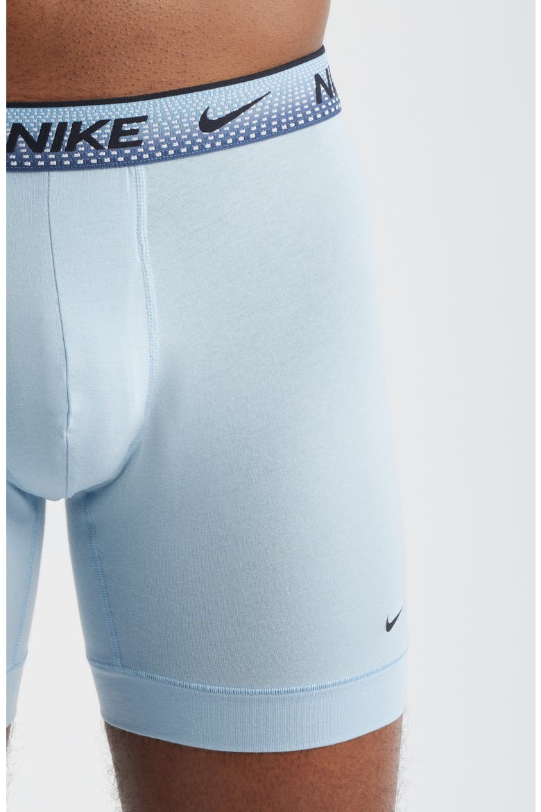 Dri-FIT Essential Assorted 3-Pack Stretch Cotton Boxer Briefs, Alternate, color, BLUE ASSORTED