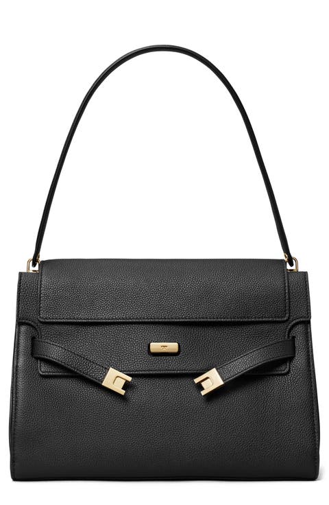 Large Lee Radziwill Pebble Leather Shoulder Bag