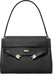 Tory Burch Large Lee Radziwill Pebble Leather Shoulder Bag