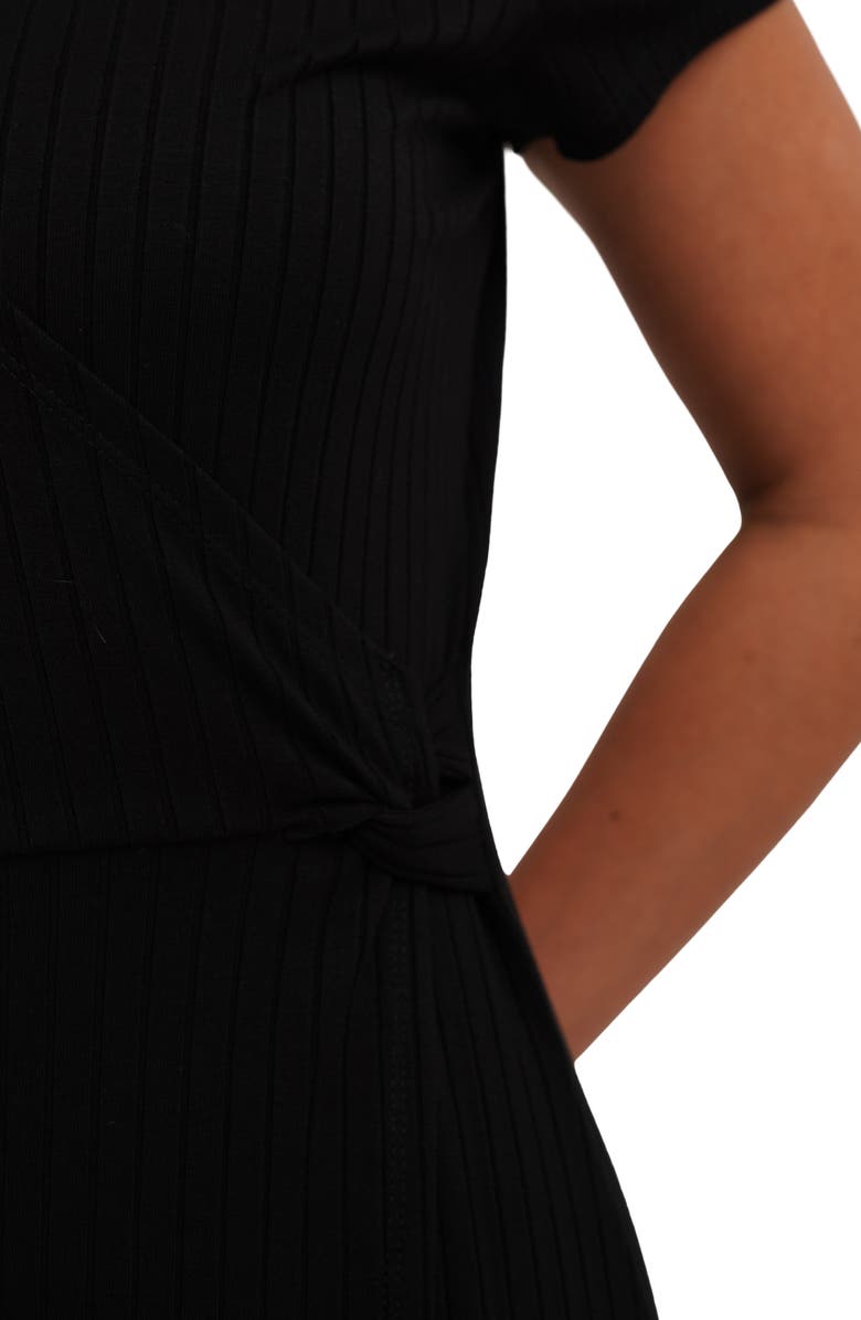 CYRUS Wrap Style Rib Knit Dress, Alternate, color, 