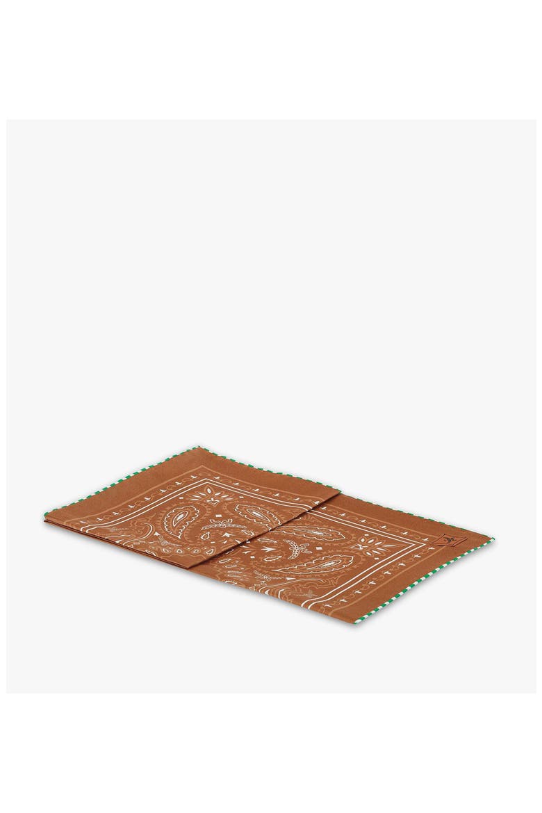 Paisley Cotton-Silk Scarf, Alternate, color, Cognac