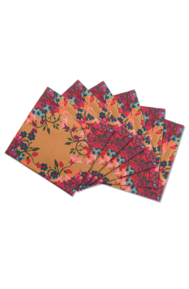 Sophie Williamson Design Offcut Napkins - Set of 6, Main, color, Orange