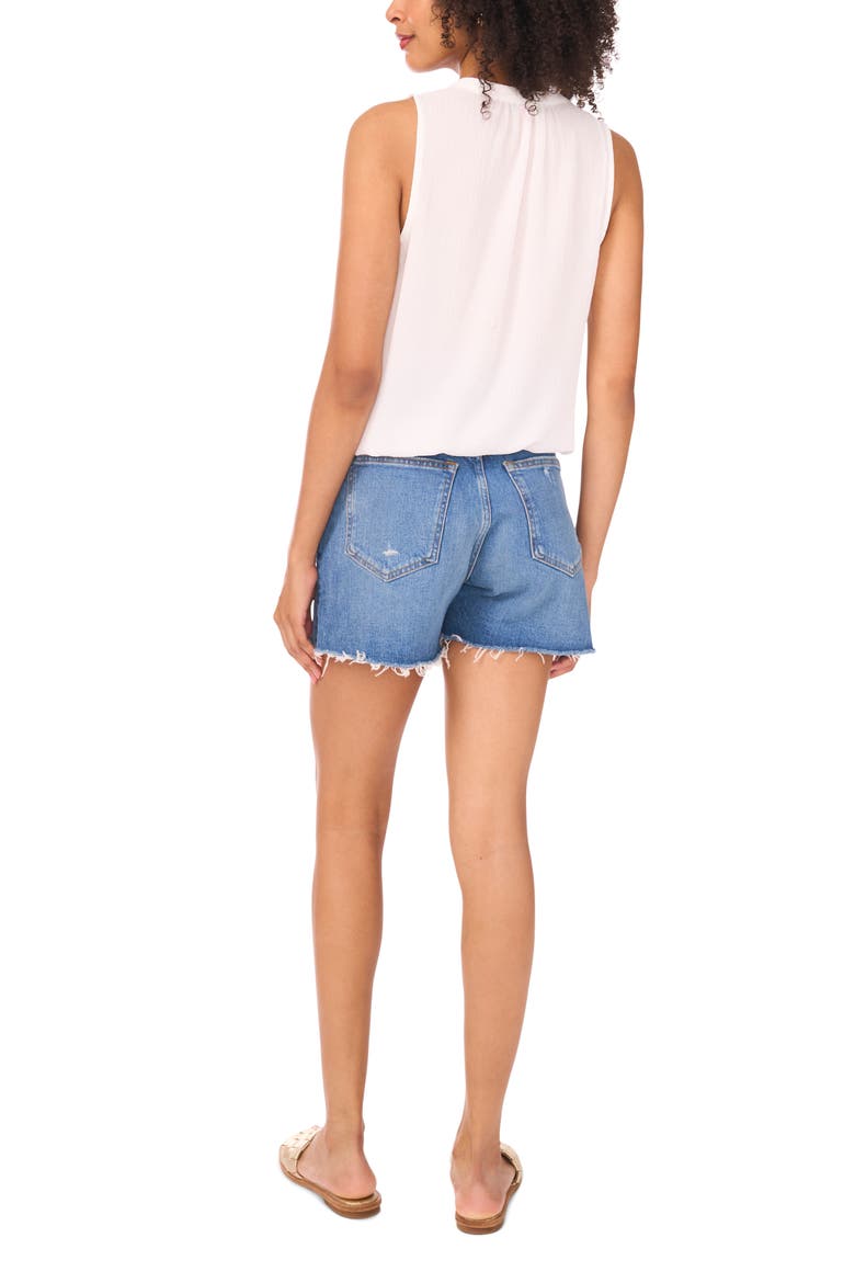 Sleeveless Crepe Bubble Top, Alternate, color, NEW IVORY
