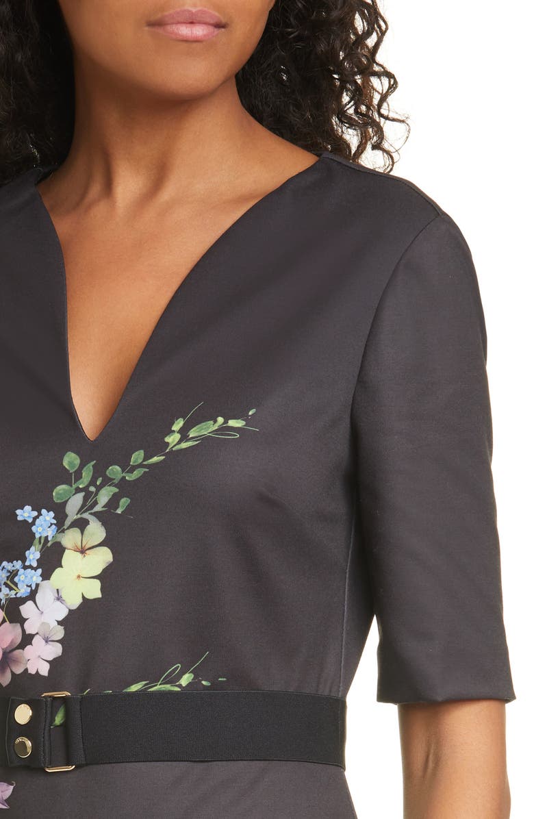 Ted Baker London Soliaa Pergola Floral Body-Con Dress, Alternate, color,