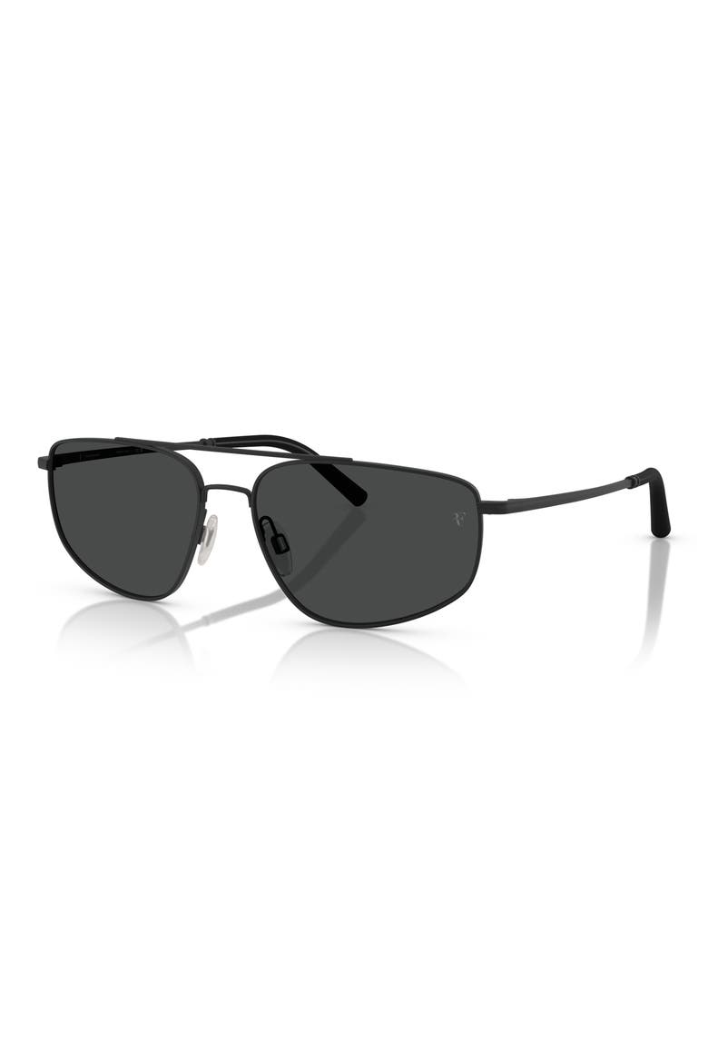 59mm Pilot Sunglasses, Alternate, color, MATTE BLACK/ DARK SLATE