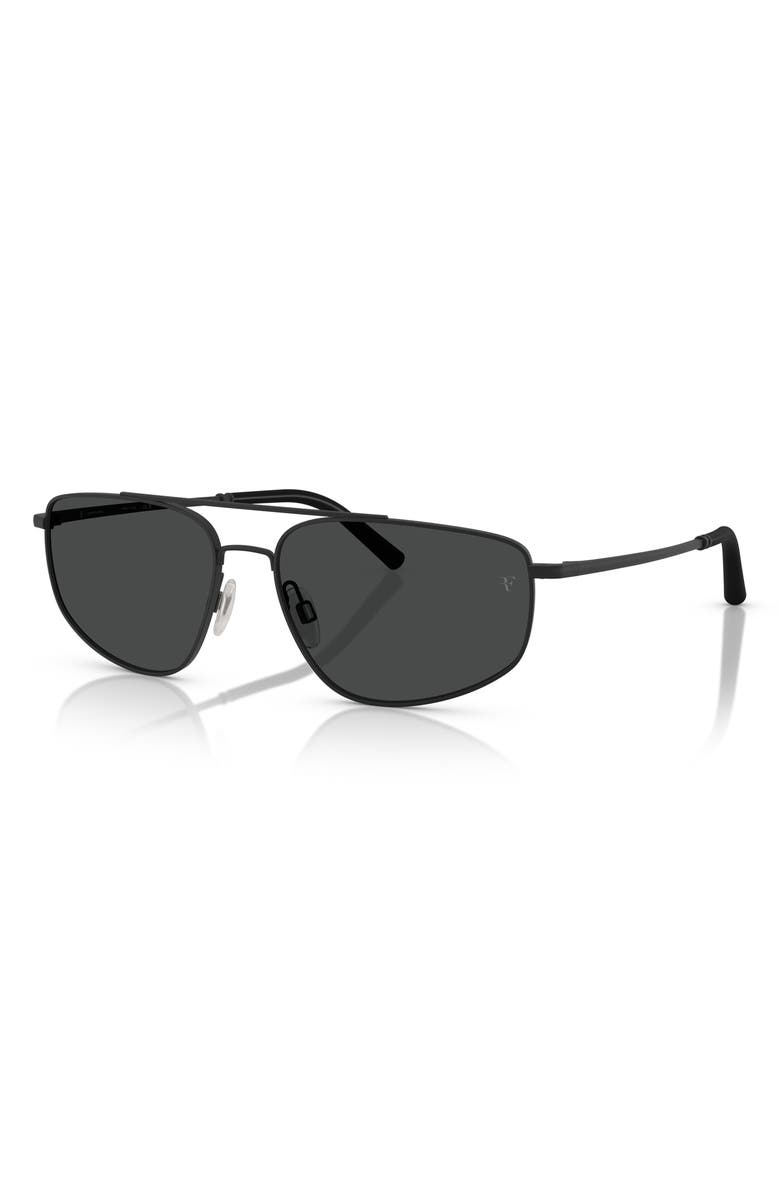 Oliver Peoples 59mm Pilot Sunglasses, Alternate, color, Matte Black/ Dark Slate