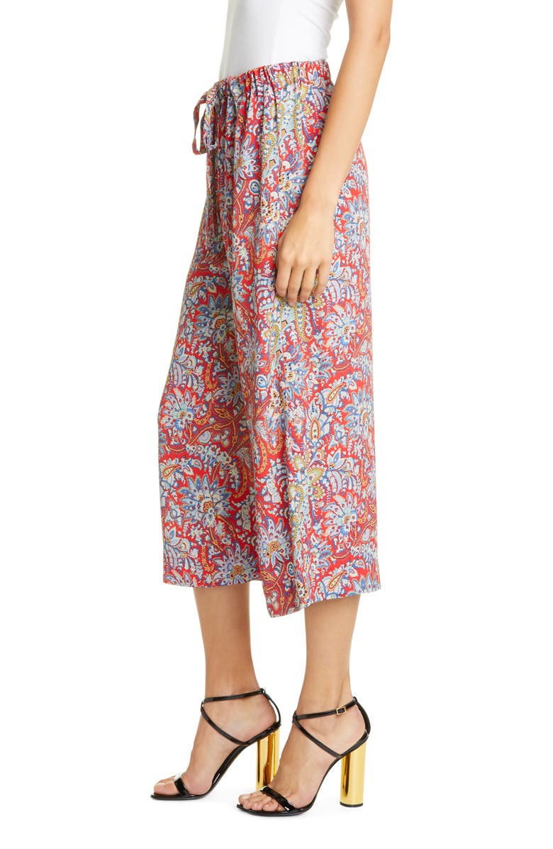 Etro Floral Paisley Print Crop Pants, Alternate, color,