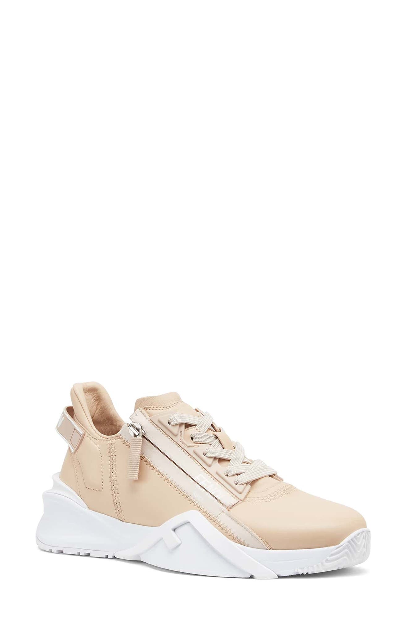 Flow Logo Low Top Sneaker, Main, color, POUDRE
