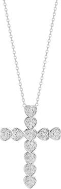 SPHERA MILANO CZ Heart Cross Necklace