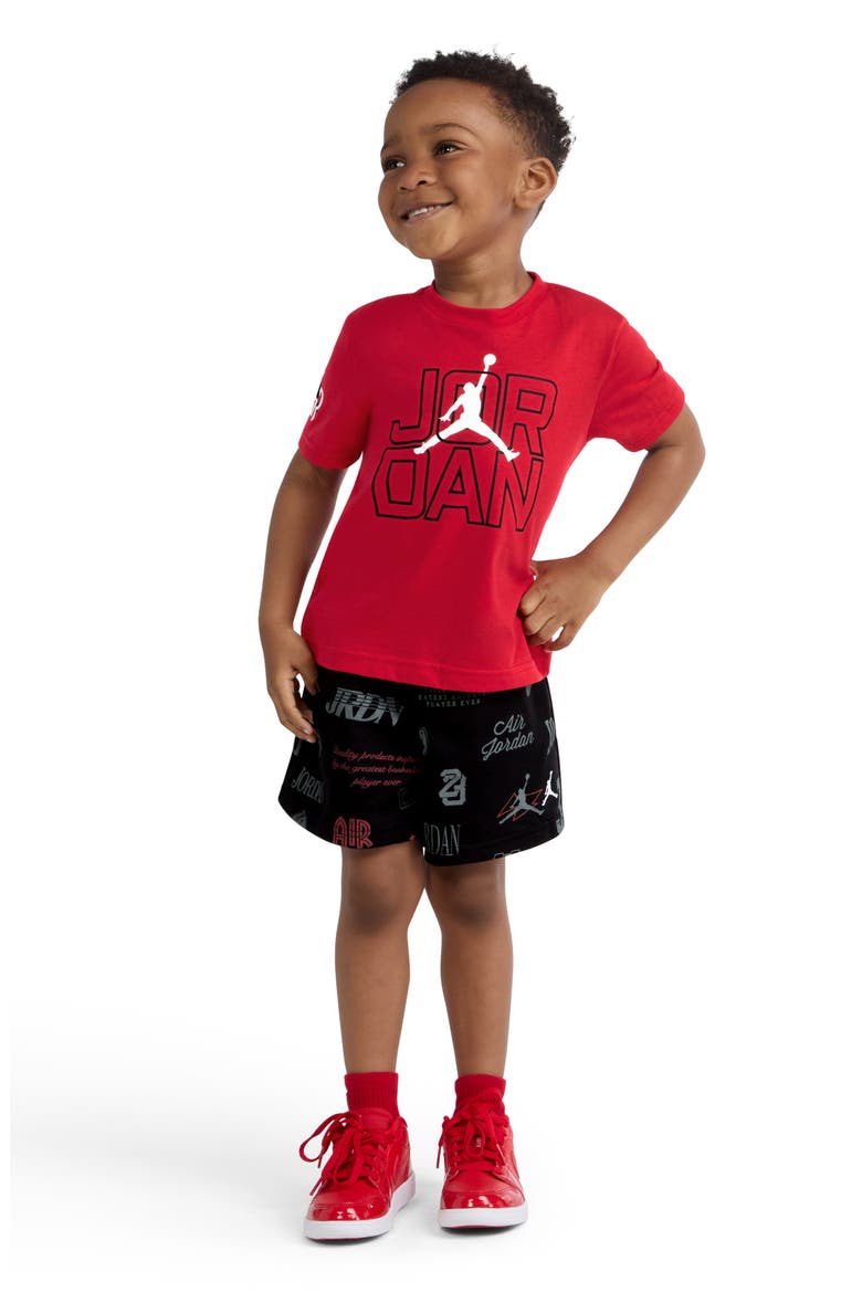 Kids' Rookie Season T-Shirt & Shorts Set, Alternate, color, BLACK