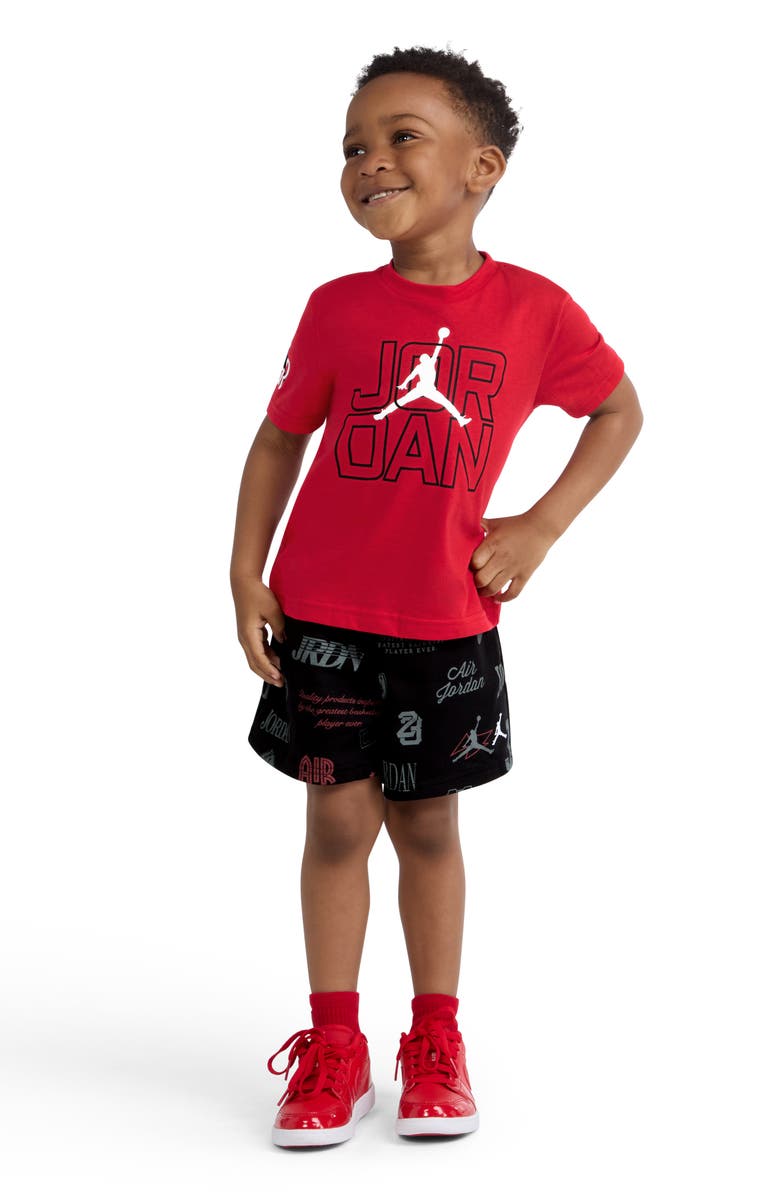 Jordan Kids' Rookie Season T-Shirt & Shorts Set, Alternate, color, Black