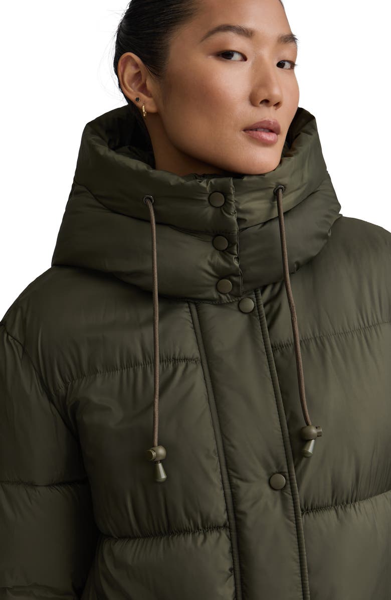 NVLT Cire Wonder Puffer Coat, Alternate, color, Olive Metallic