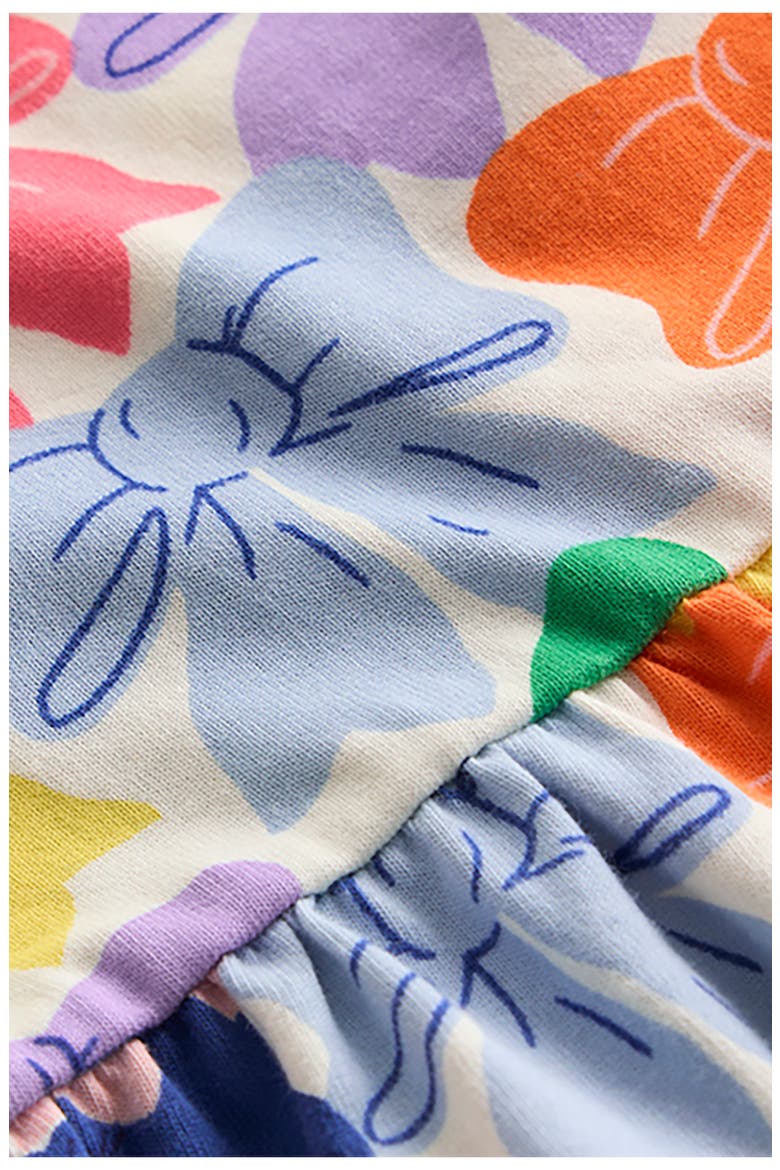 Kids' Ariel Bow Print Twirly Cotton Jersey Dress, Alternate, color, MULTI RAINBOWS BOWS