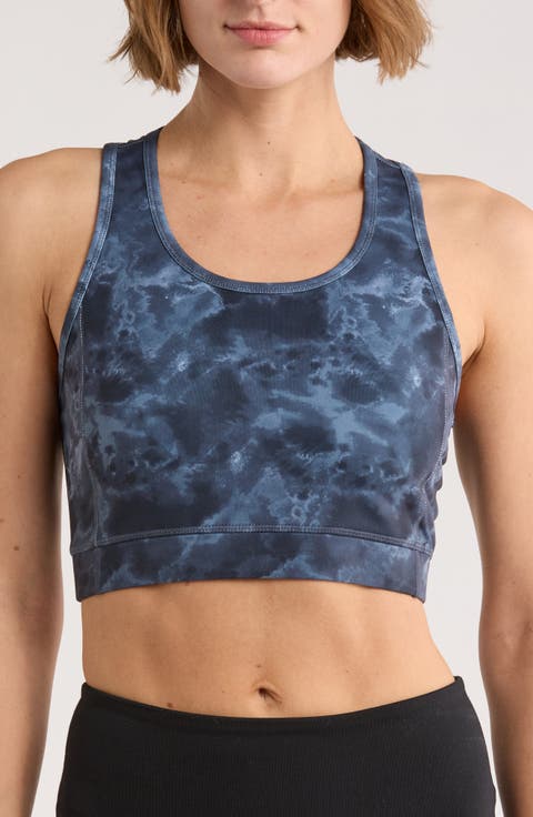 Cloud Wash Tie Dye Racerback Sports Bra
