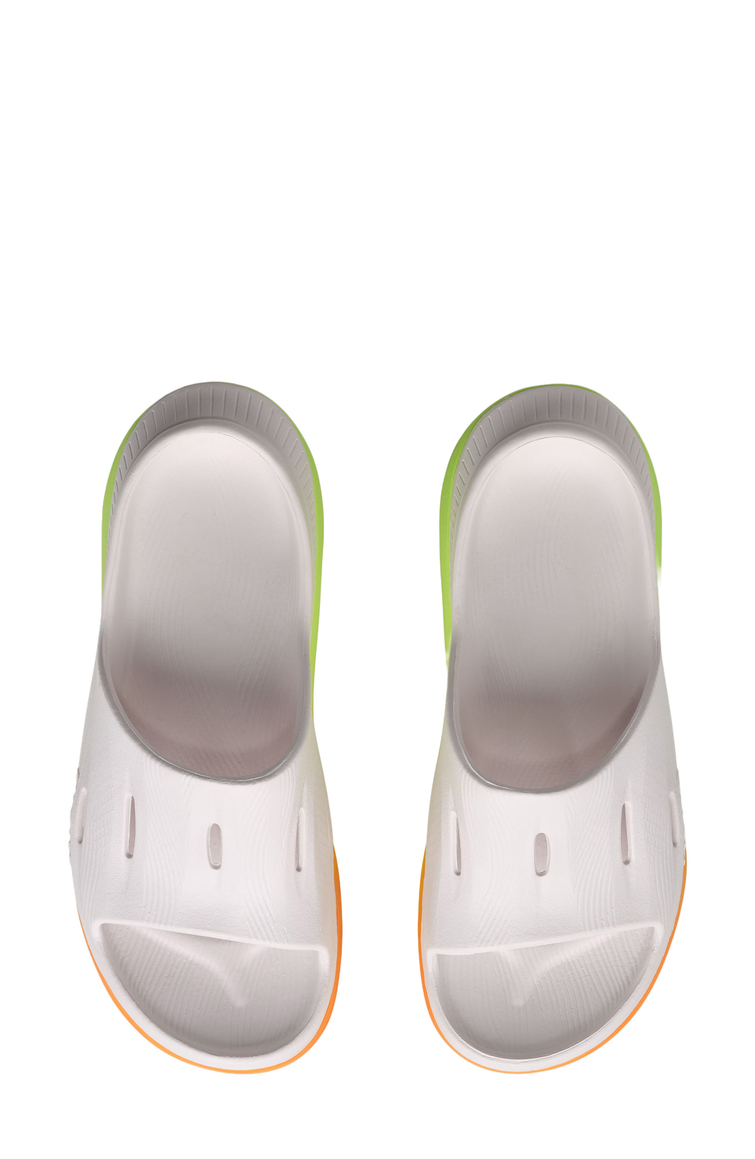 Ora Recovery Slide 3 Sandal, Alternate, color, WHITE / NEON YUZU