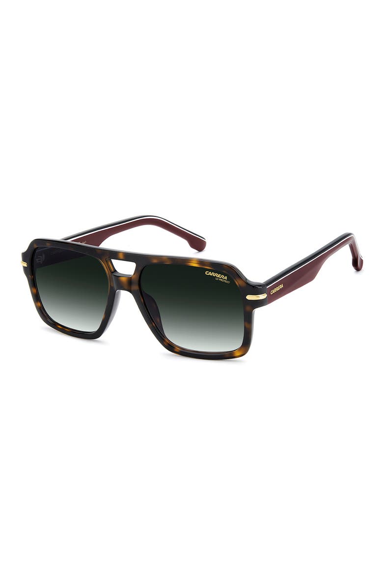 56mm Gradient Square Sunglasses, Alternate, color, HAVANA/ GREEN SHADED