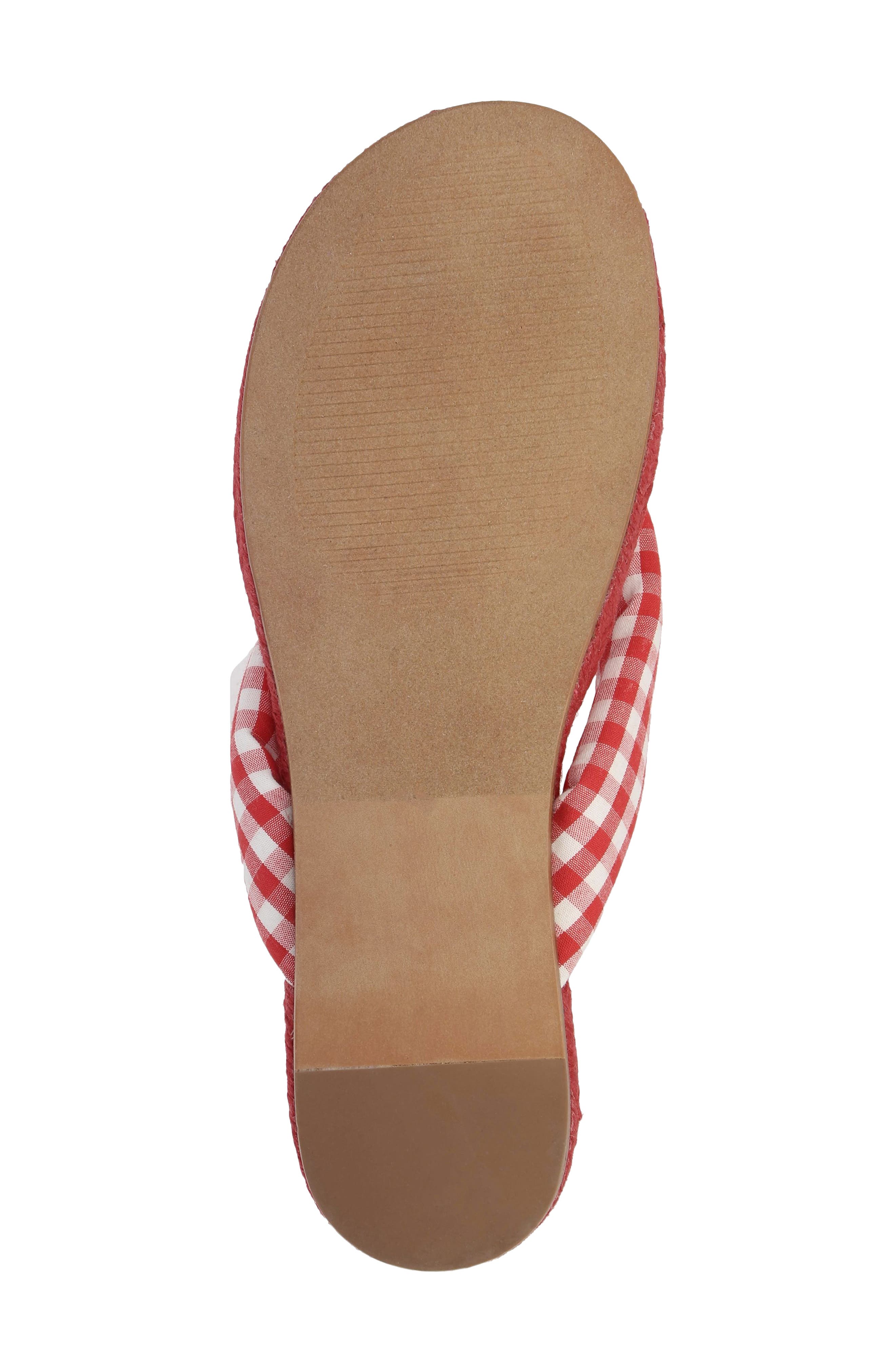 Aleena Espadrille Flip Flop, Alternate, color, RED/ WHITE