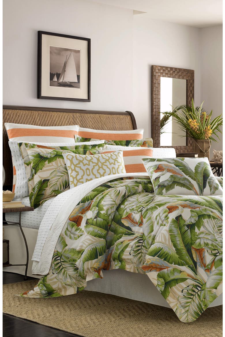 Palmiers Euro Sham, Alternate, color, DARK ORANGE