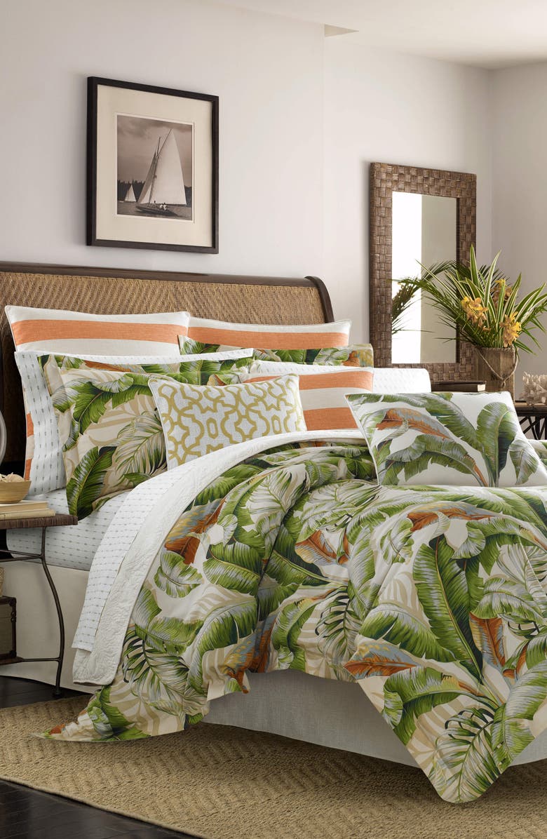 Tommy Bahama Palmiers Duvet Cover & Sham Set, Alternate, color, Medium Green