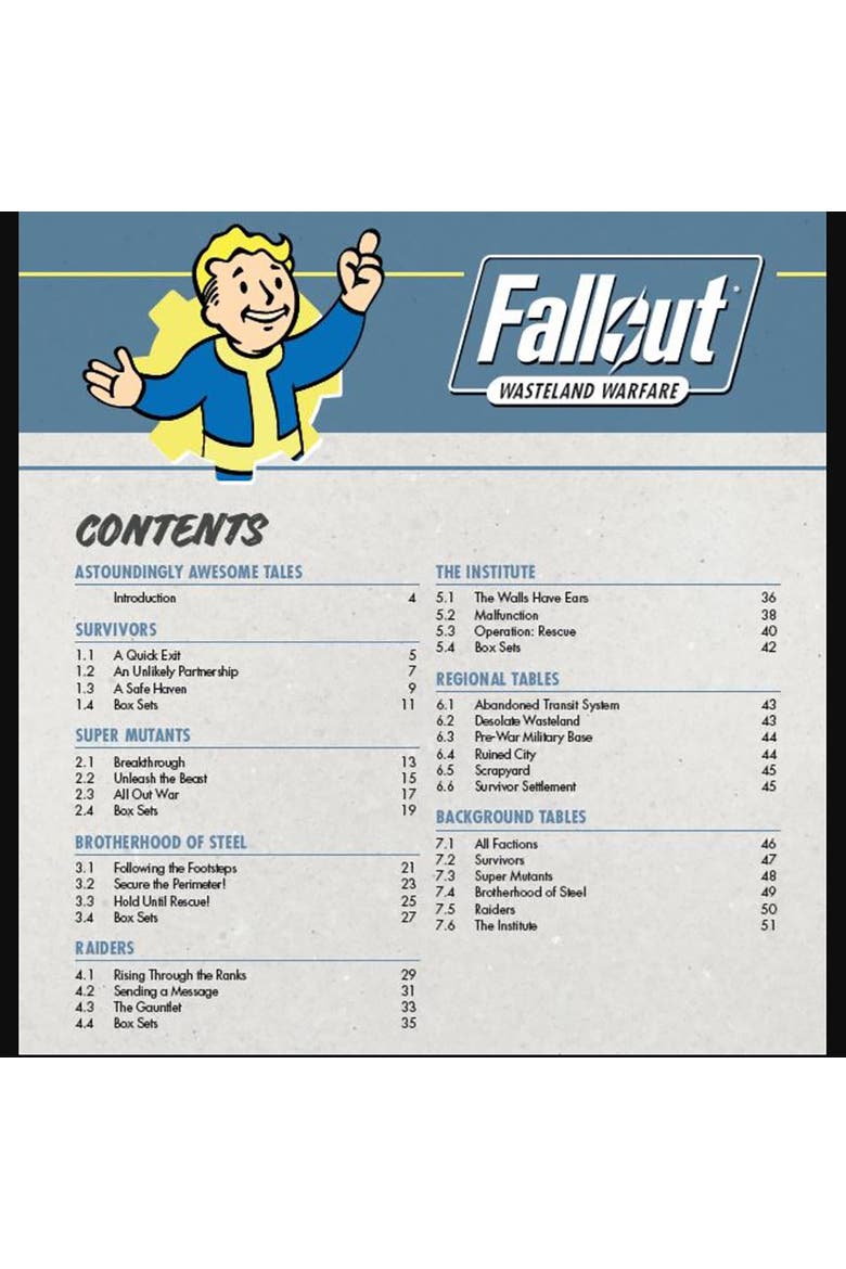 FalloutWasteland Warfare, Astoundingly Awesome Tales, Chapter 1 Expansion Book, Alternate, color, Multicolored