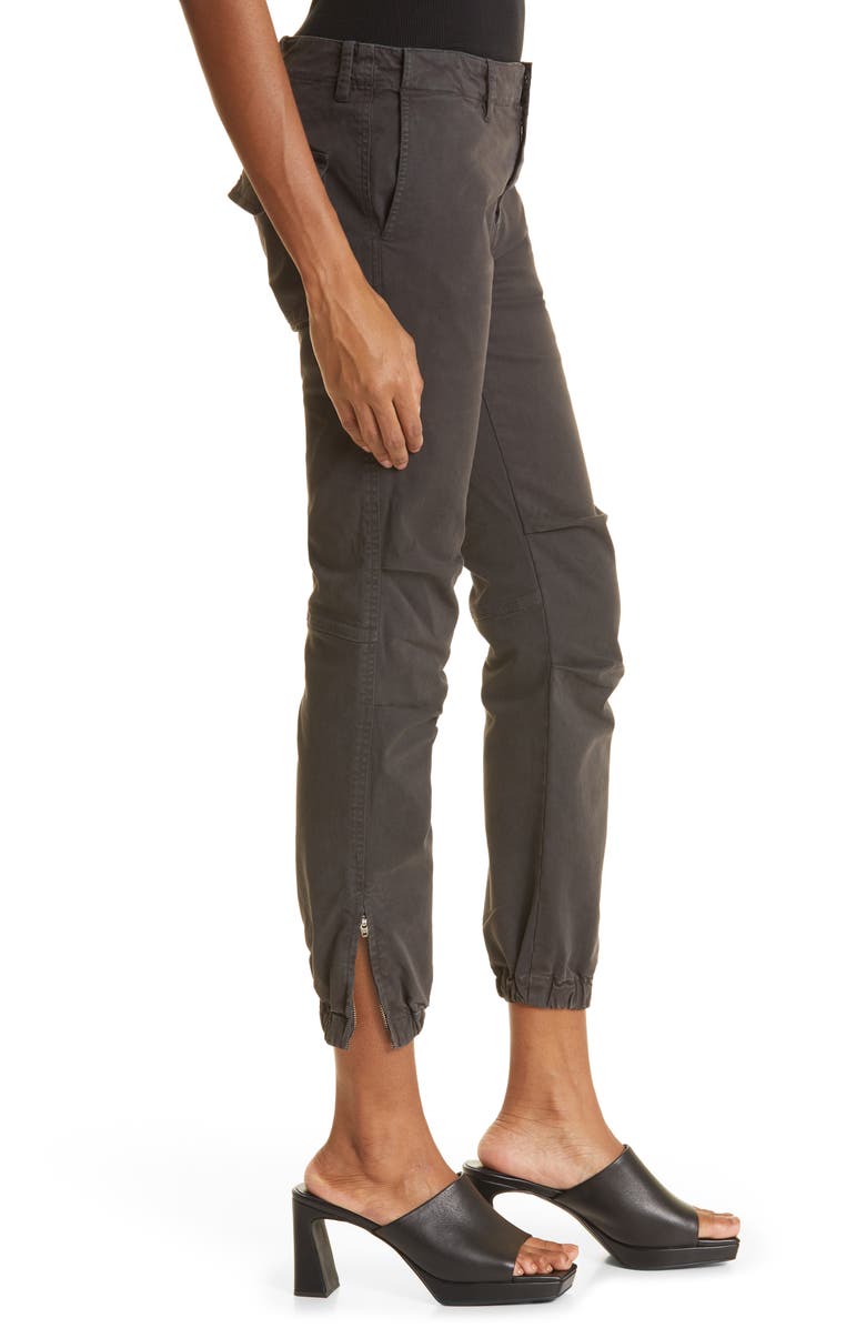 Nili Lotan Stretch Cotton Twill Crop Military Pants, Alternate, color,