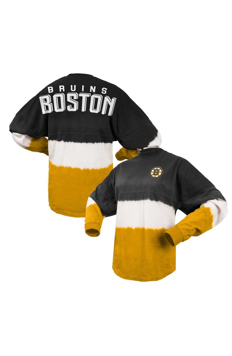 SPIRIT JERSEY Women's Fanatics Branded Black/Gold Boston Bruins Ombre Long Sleeve T-Shirt, Alternate, color, Black