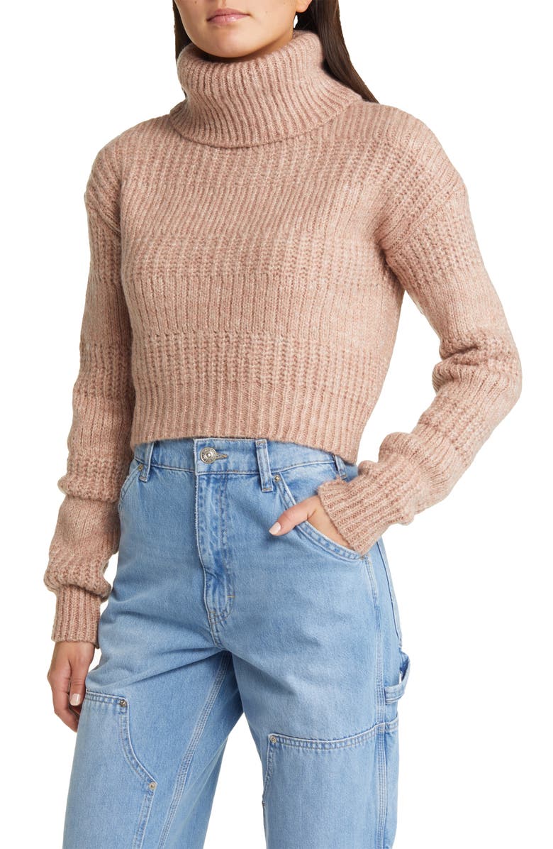 BDG Urban Outfitters Roll Neck Rib Crop Sweater | Nordstromrack