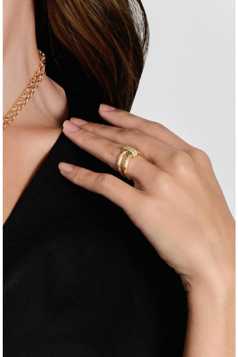 Enchanted Forest Double Stack Ring, Alternate, color, GOLD