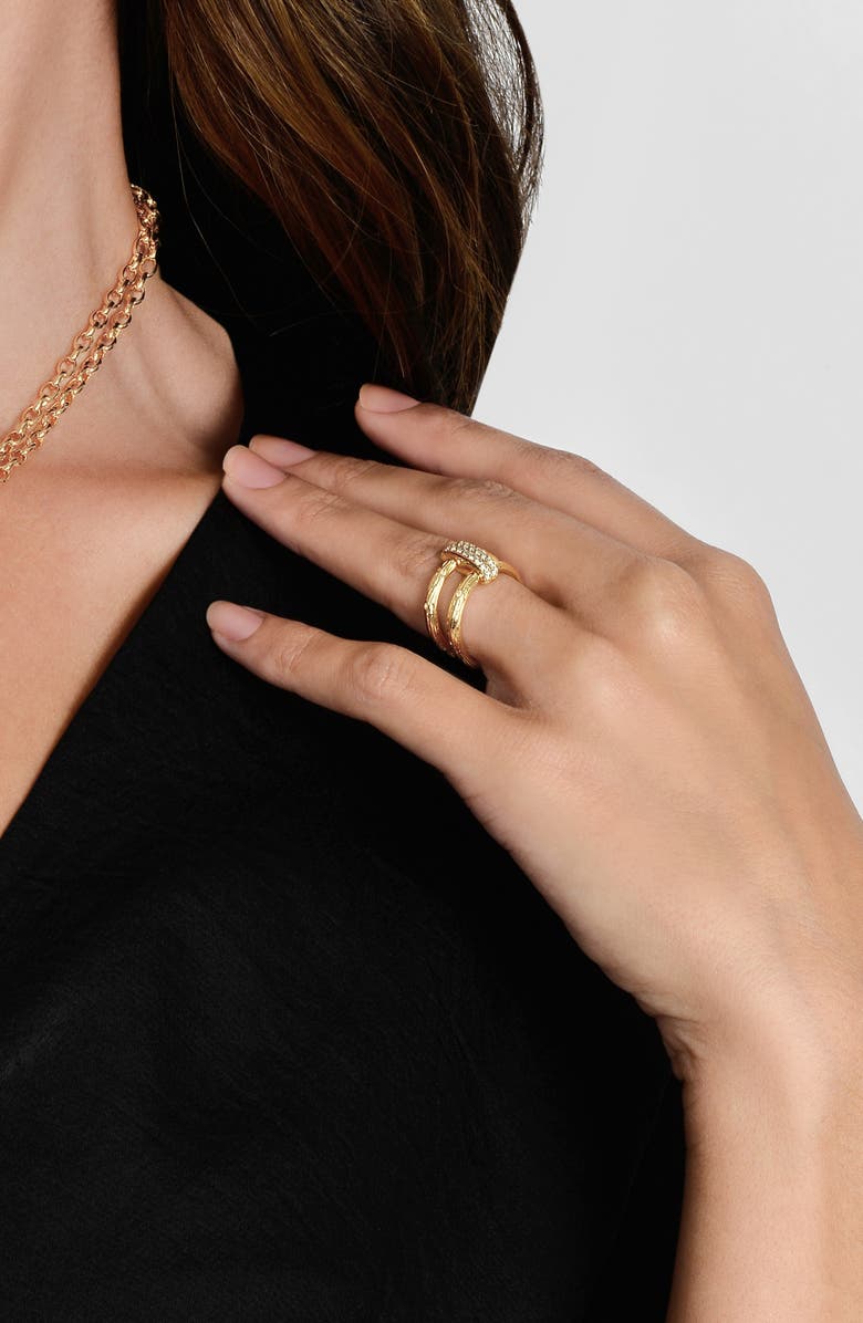 Anabel Aram Jewelry Enchanted Forest Double Stack Ring, Alternate, color, Gold