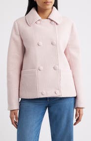 Bernardo Short Bouclé Coat