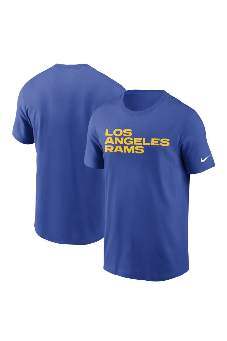 Men's Nike Royal Los Angeles Rams Team Wordmark T-Shirt, Main, color, Royal