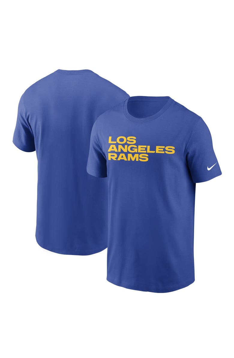 Nike Men's Nike Royal Los Angeles Rams Team Wordmark T-Shirt, Main, color, Royal