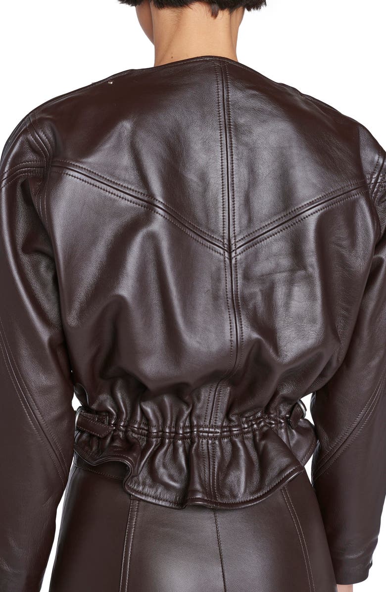 FRAME Crop Leather Jacket, Alternate, color,