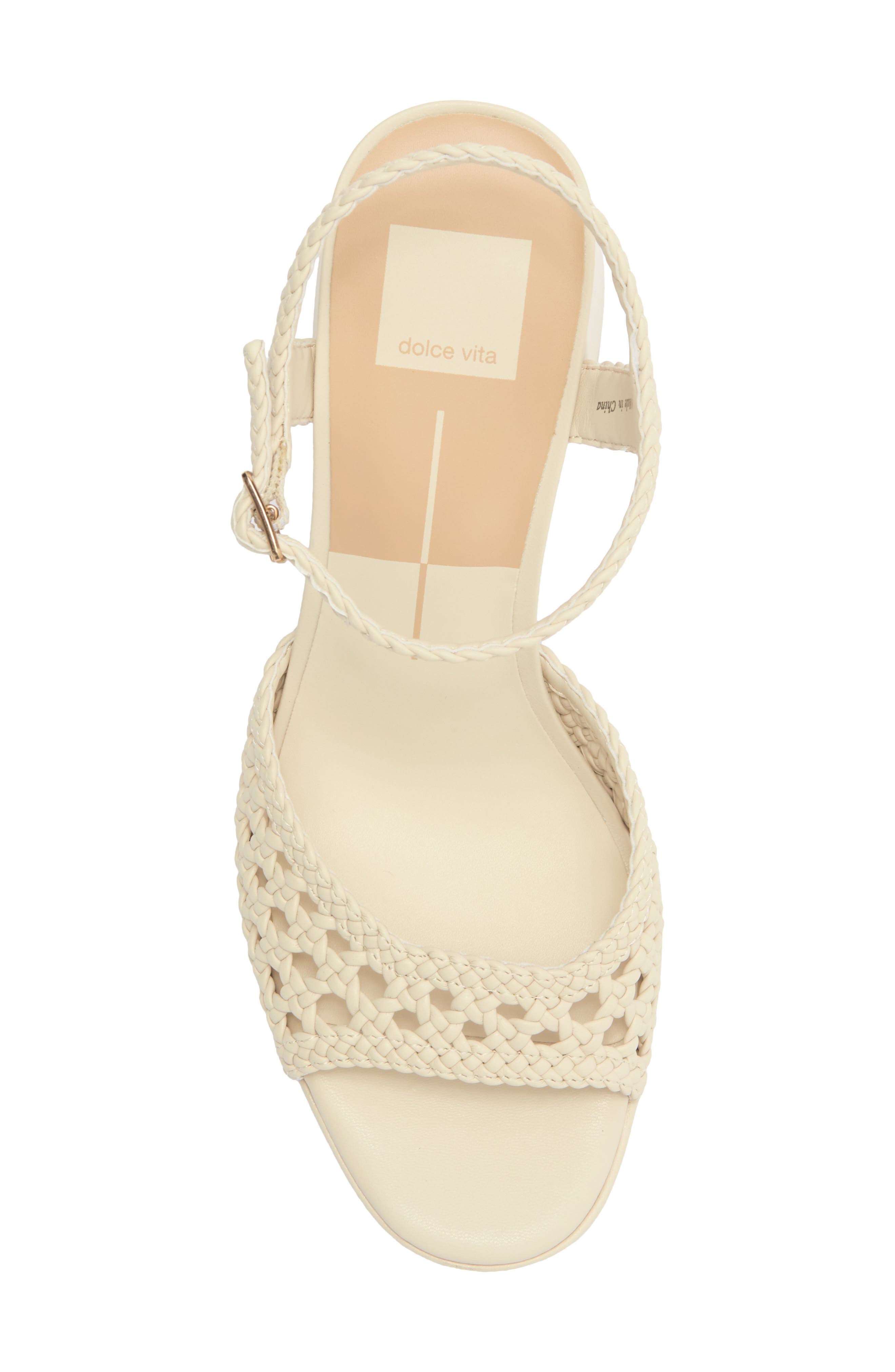 Peyton Platform Sandal, Alternate, color, CREME WOVEN STELLA