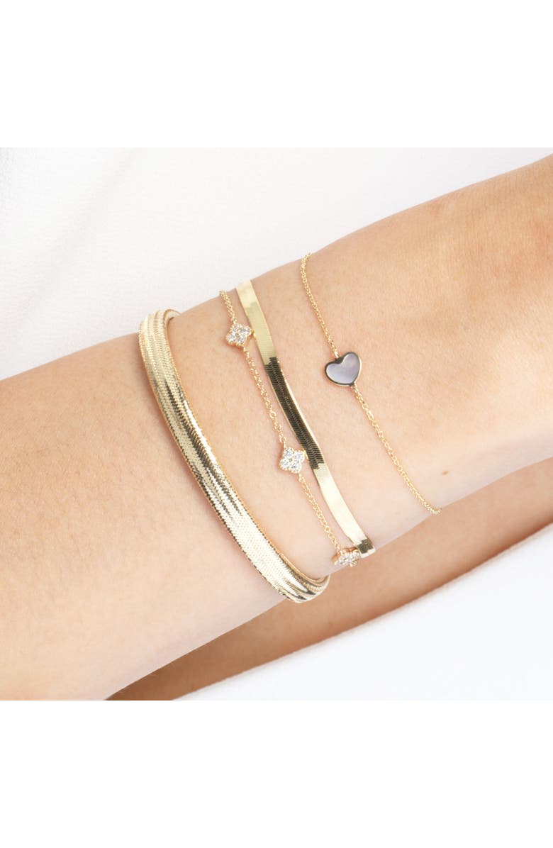 The Lovery Fine Jewelry Gold Stretch Bangle, Alternate, color, Yellow Gold