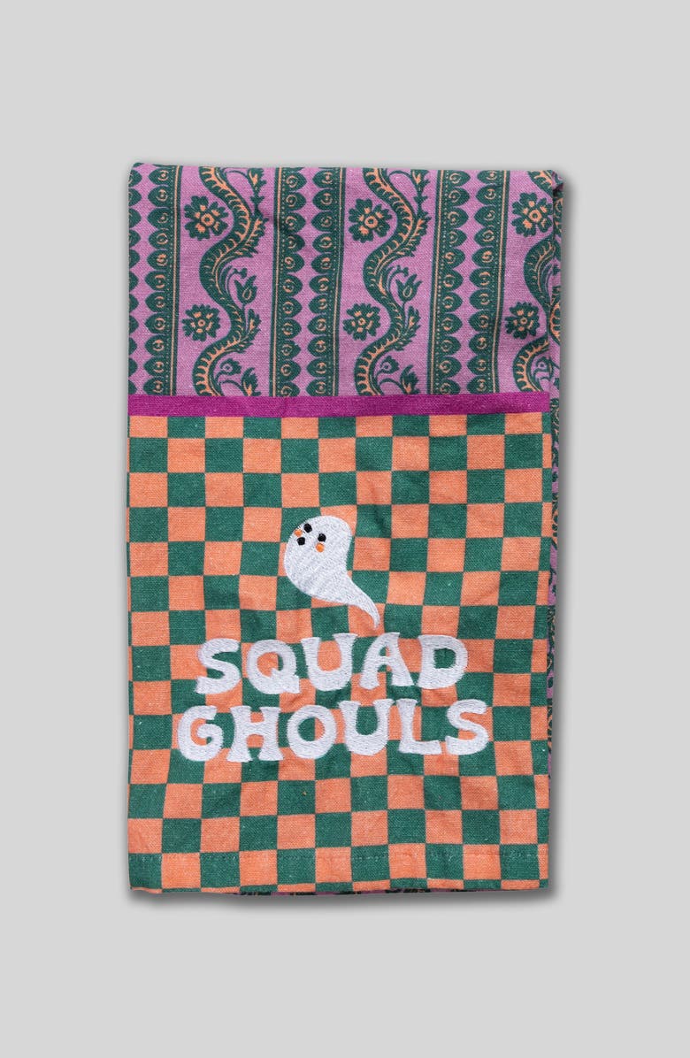 Furbish Fall Dish Towel, Main, color, Squad Ghouls
