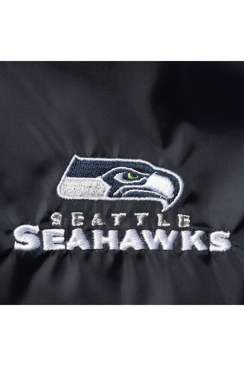 Men's College Navy Seattle Seahawks Coaches Classic Raglan Full-Snap Windbreaker Jacket, Alternate, color, Navy