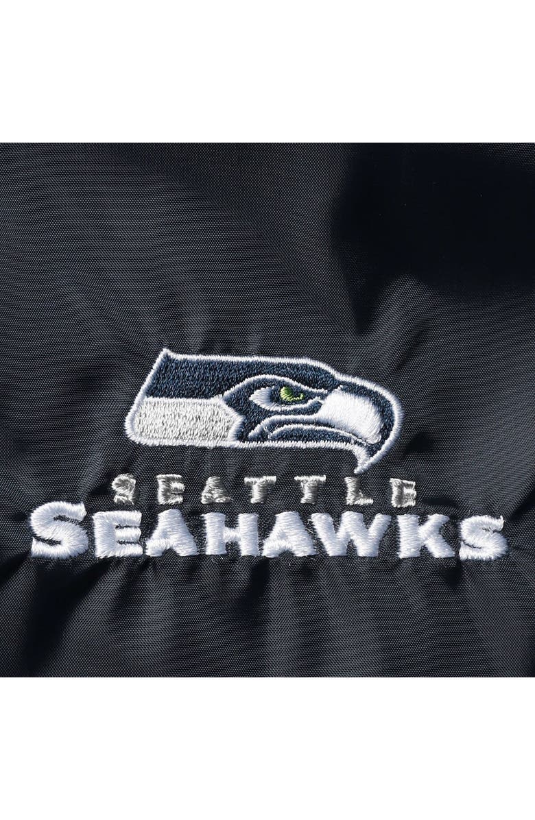 DUNBROOKE Men's College Navy Seattle Seahawks Coaches Classic Raglan Full-Snap Windbreaker Jacket, Alternate, color, Navy