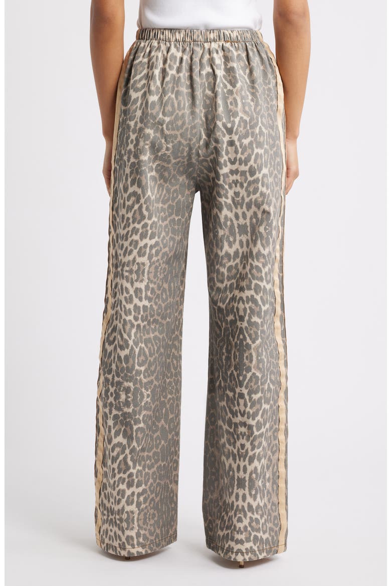 Fletcher Leopard Print Racer Stripe Drawstring Jeans, Alternate, color, LEOPARD