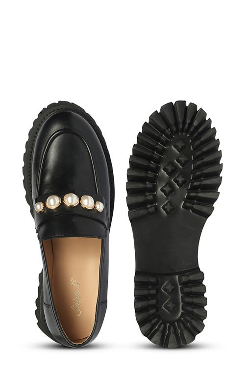 Saint G Fearl Platform Loafer In Black