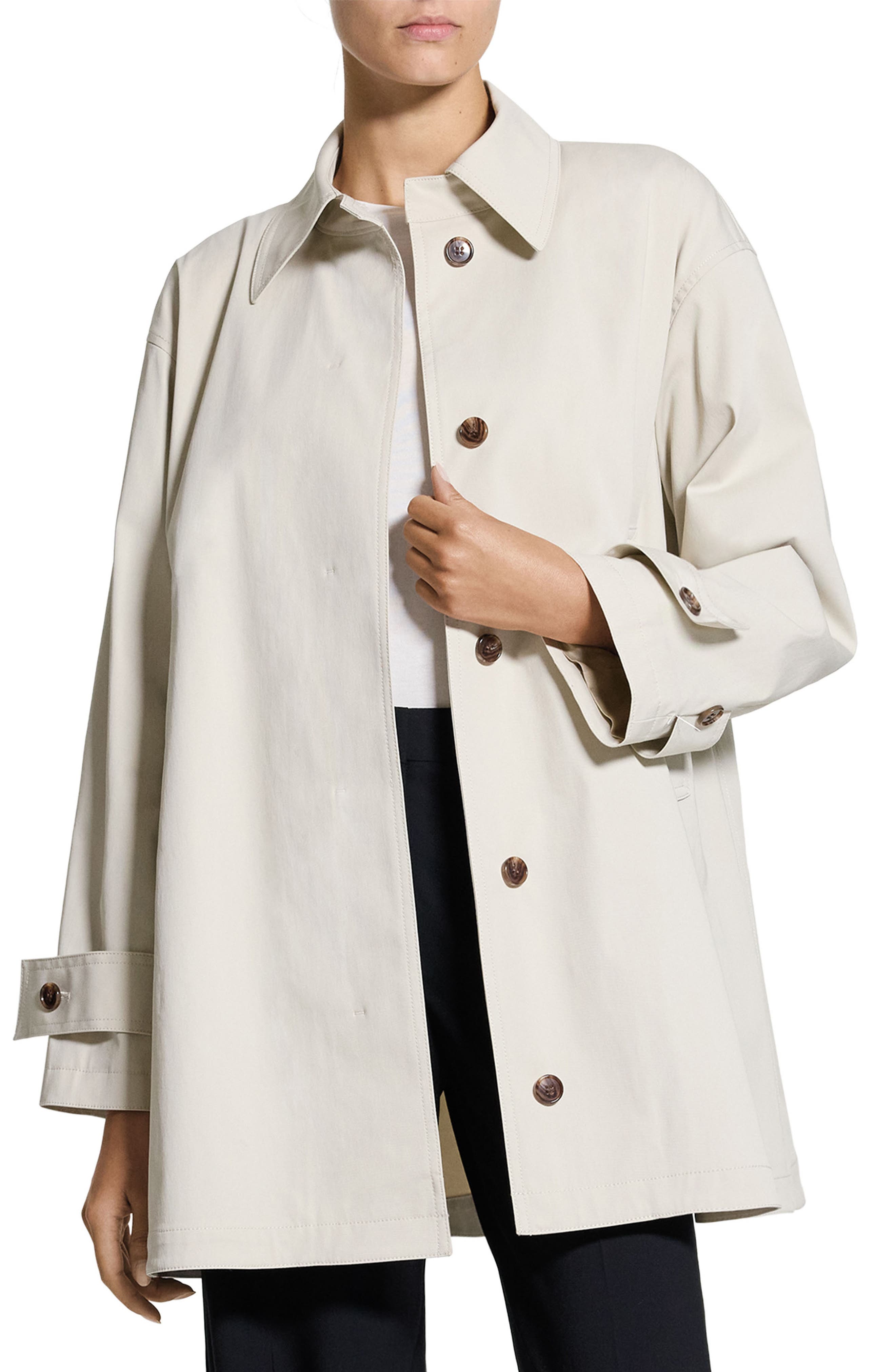 Sleek A-Line Trench Jacket - image 2