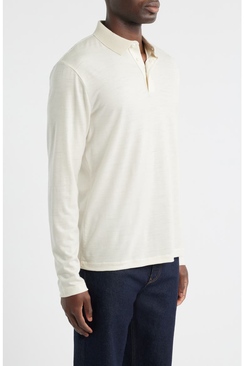 Pado 110 Long Sleeve Wool Polo, Alternate, color, OPEN WHITE