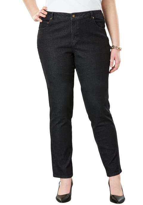 True Fit Stretch Denim Straight Leg Jean (Plus)