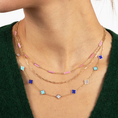 The Lovery Fine Jewelry Bubblegum Pink Bar Chain Necklace In Pink