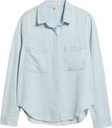Cloth & Stone Blanket Stitch Accent Button-Up Shirt