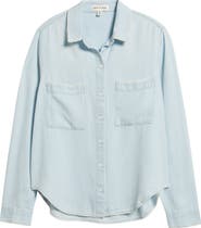 Cloth & Stone Blanket Stitch Accent Button-Up Shirt