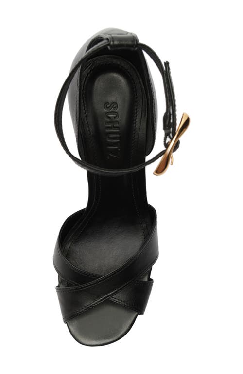 Schutz Jolene Platform Ankle Strap Sandal In Black