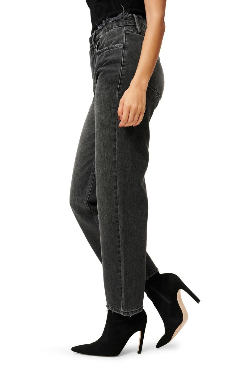 Good American '90s Duster Straight Leg Jeans, Alternate, color, Black250